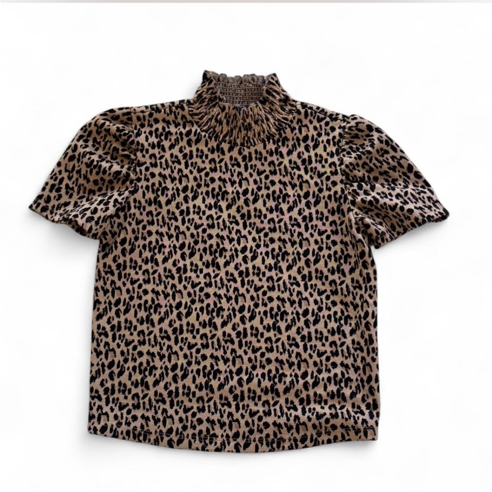 Zara Animal Print Top in Brown and Black